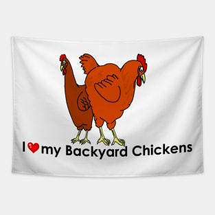 I Heart my Backyard Chickens Tapestry