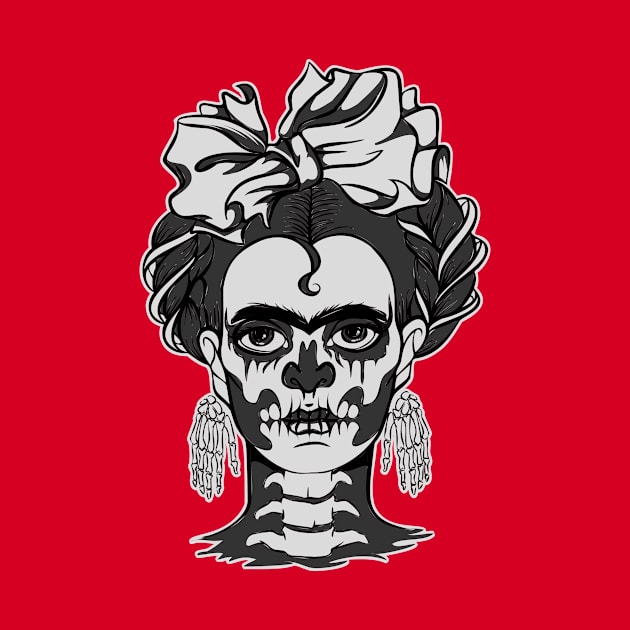 Frida - Calavera - Day of the dead - mexican design by verde