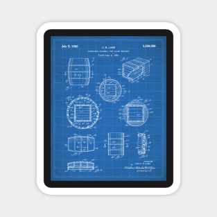 Whisky Barrel Patent - Whisky Art - Blueprint Magnet