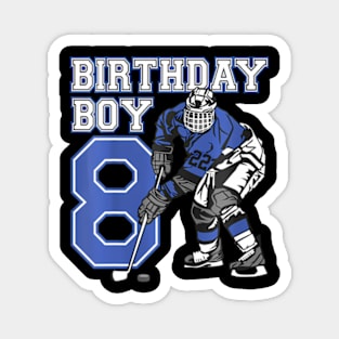 Kids 8 Year Old Ice Hockey Themed Birthday Party 8Th Boy Magnet