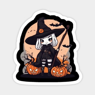 Cute witchcraft in happy Halloween days Magnet