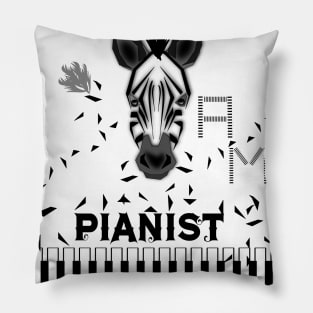 Zebra -The Born Pianist Pillow