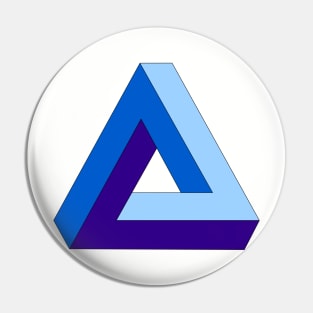 blue penrose triangle Pin