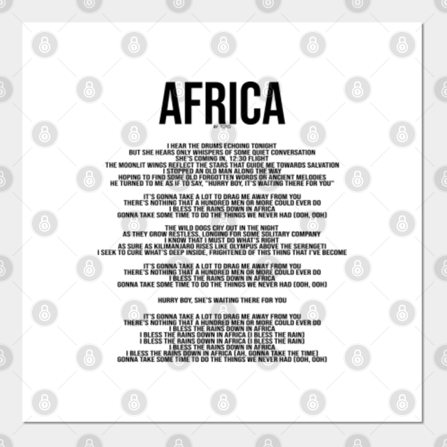 Africa By Toto Lyrics Meme Posters And Art Prints Teepublic Uk
