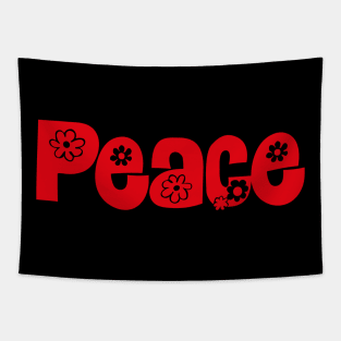 Peace flower power and love Tapestry