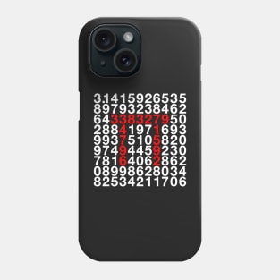 Pi pattern (light) Phone Case