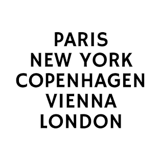 Paris New York Copenhagen Vienna London T-Shirt