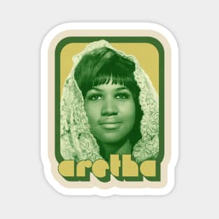 Aretha Franklin / Original 70s Style Retro Design Magnet