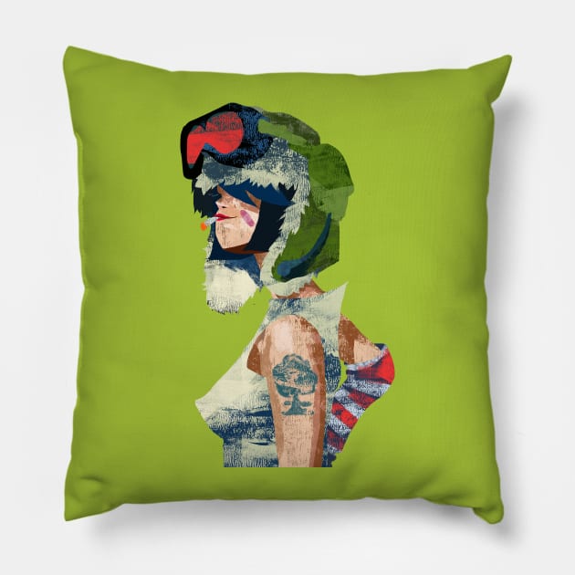 The Girl Who Loved Tanks Pillow by pastanaut