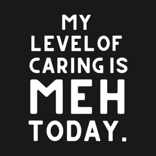 My level of caring is meh today T-Shirt