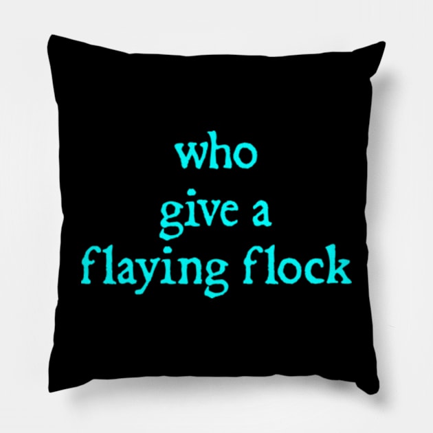 who give a flaying flock Pillow by  hal mafhoum?