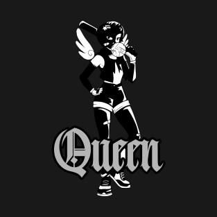 Anime Queen Girl with baseball bat T-Shirt