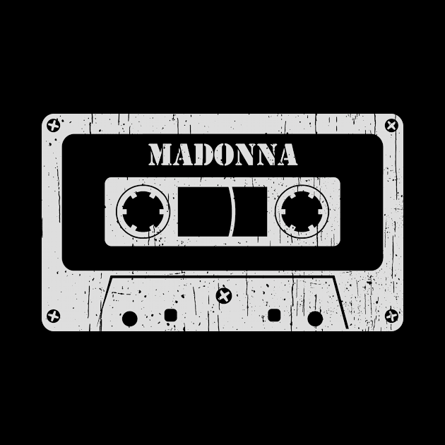 Madonna - Vintage Cassette White by FeelgoodShirt