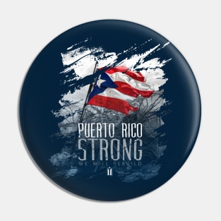 Puerto Rico Strong Torn Pin