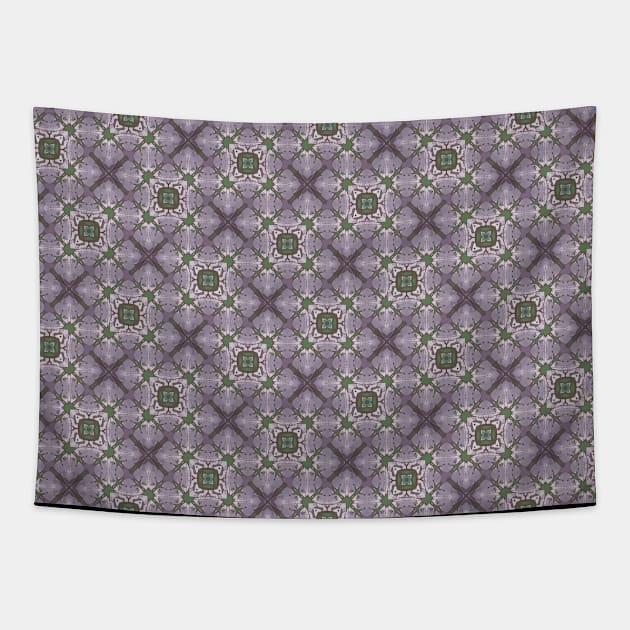 Lavender and Green Cross Hatch Pattern - WelshDesignsTP003 Tapestry by WelshDesigns