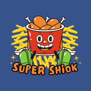 Super Shiok Cute Fried Chickens And Fries Funny Singlish T-Shirt