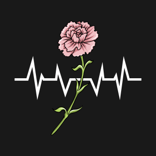 Flowers Carnation Heartbeat T-Shirt