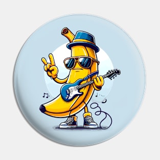 Banana Playing Guitar Pin