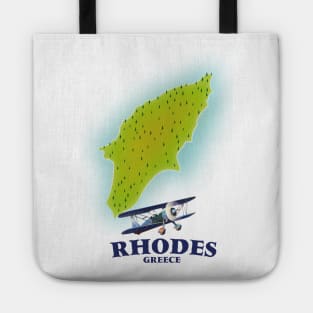 Rhodes, Greece island map Tote