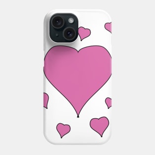 pink hearts Phone Case