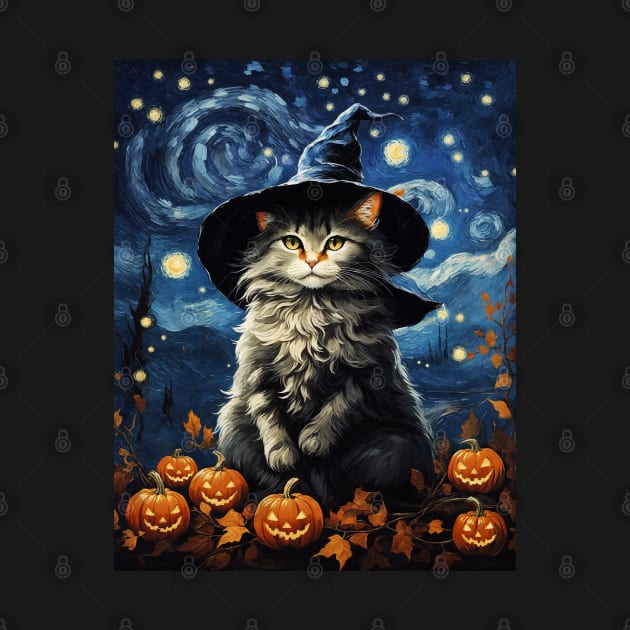 The Witch Cat Van Night by iconking