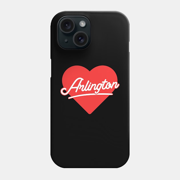 Arlington On Heart \\ Retro Vintage Design Phone Case by KianOlsen Art