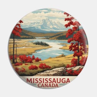 Mississauga Ontario Canada Vintage Poster Tourism Pin