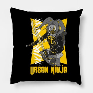 Urban Ninja Girl Pillow