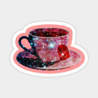 Stars in my tea - red Magnet