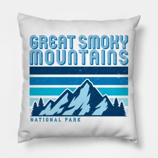 Great Smoky mountains national park retro vintage mountains Pillow