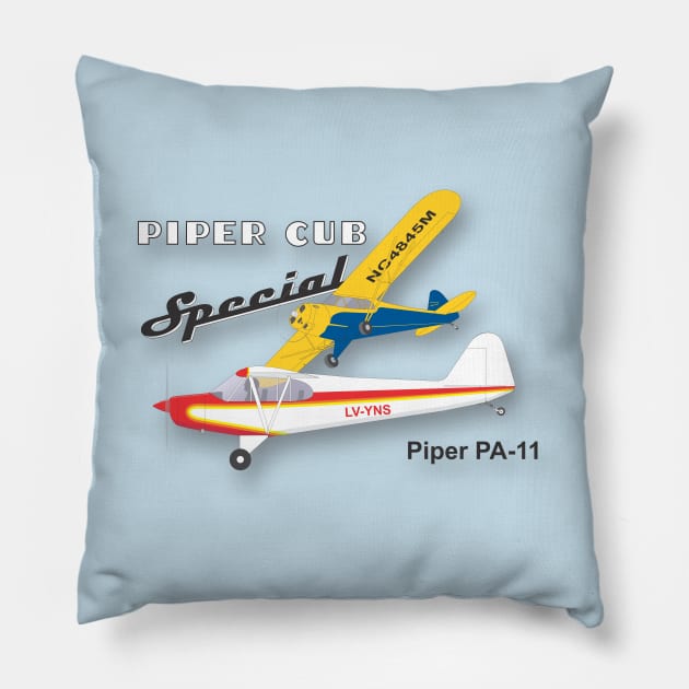 Piper PA-11 Cub Special Pillow by GregThompson