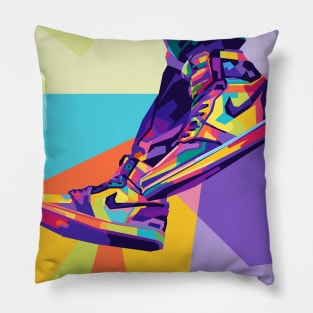 Design Shoes Sneakers Wpap Pop Art Pillow