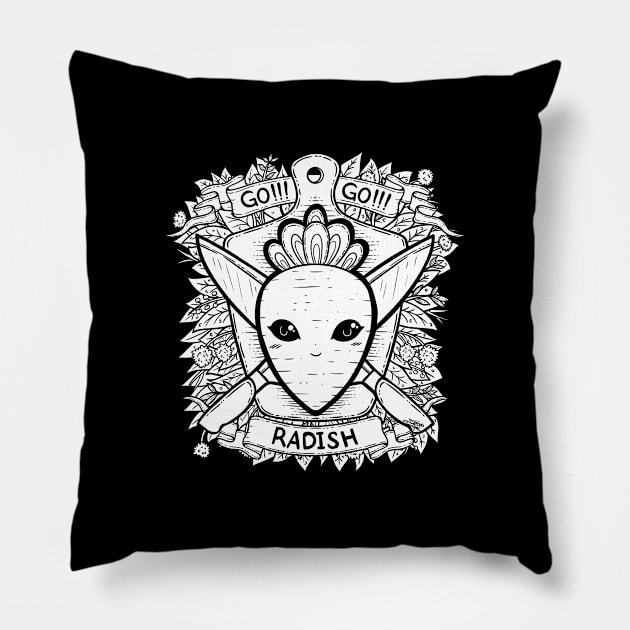 Radish/Carrot and Knife Coat of Arms Pillow by zarya_kiqo