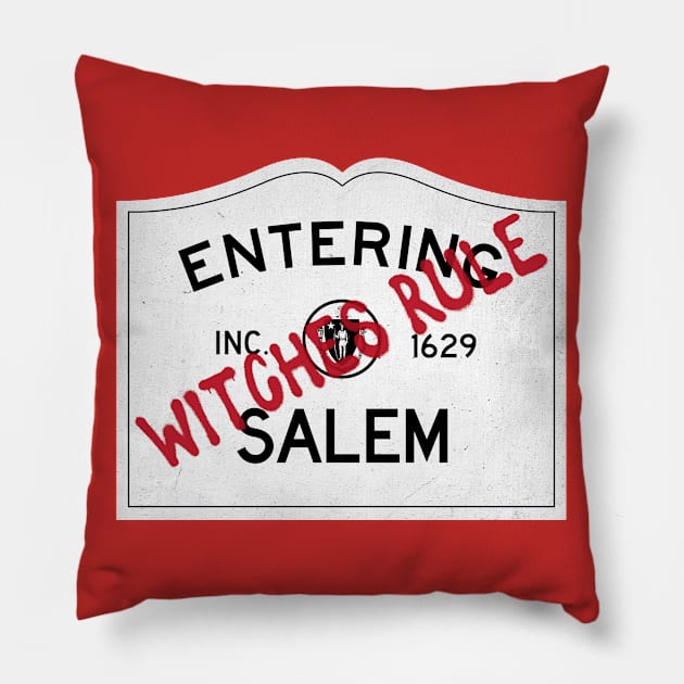 Entering Salem Pillow by MacMarlon