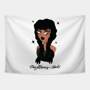 Sagittarius Girl Zodiac Sign Astrology Tapestry