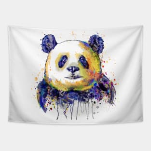 Colorful Panda Head Tapestry