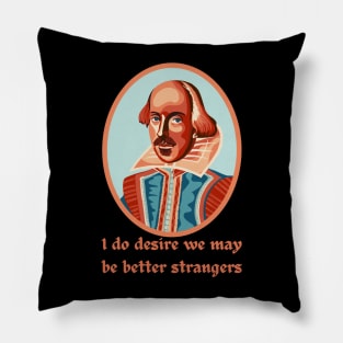 William Shakespeare Portrait and Quote Pillow