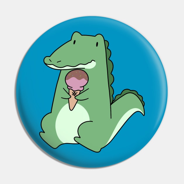 Icecream Cone Alligator Pin by saradaboru