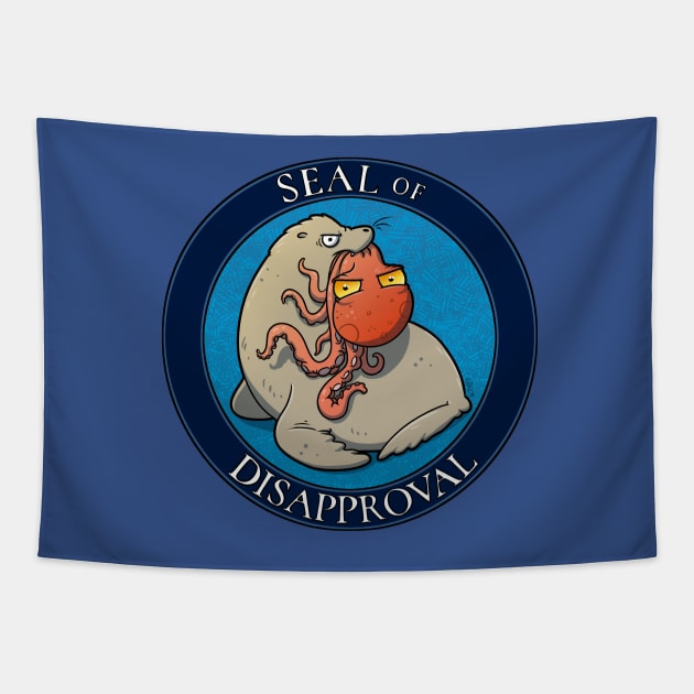 Seal of Disapproval Tapestry by thefuzzyslug