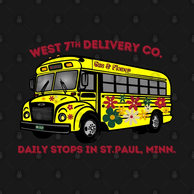 Minnesota Wild West 7th Delivery Co. Gus Bus. and Flower 2 by SiebergGiftsLLC