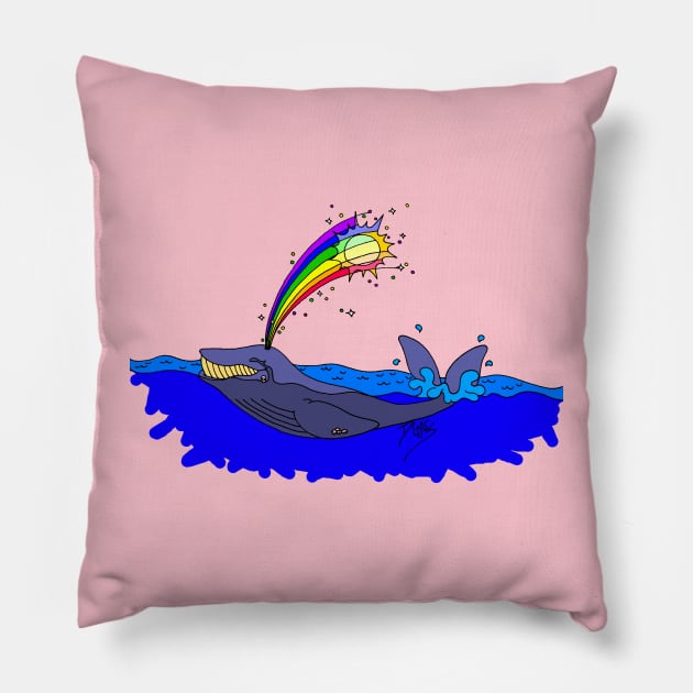 Shootin' Rainbows Out Your Blowhole in the Sunshine Pillow by ptowndanig