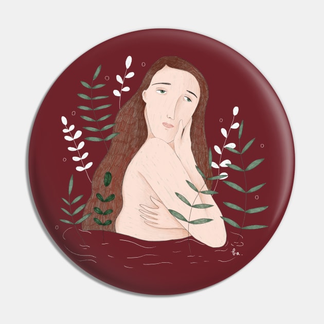 Lady in the Water Pin by burcuandthethings