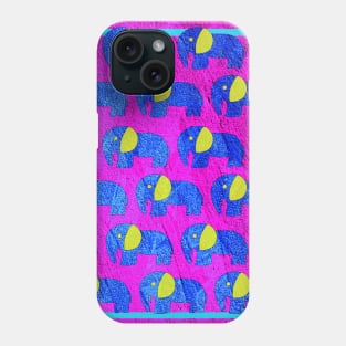 elephants go elephants in ecopop painting pattern Phone Case