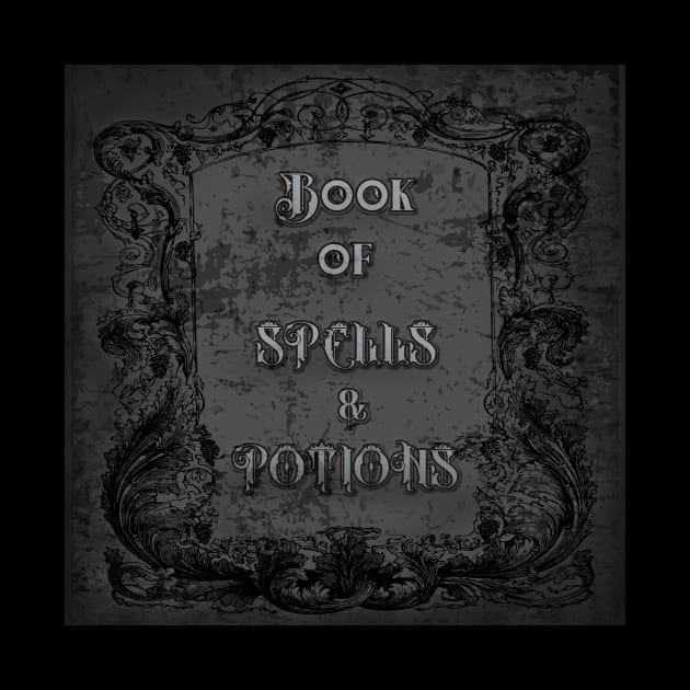 Witch's Vintage Book of Spells and Potions by Moonlit Midnight Arts