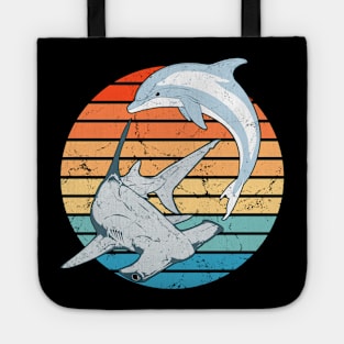 Hammerhead Shark and Dolphin Tote