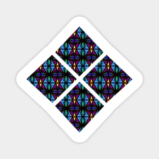 Blue and Purple Diamonds Magnet