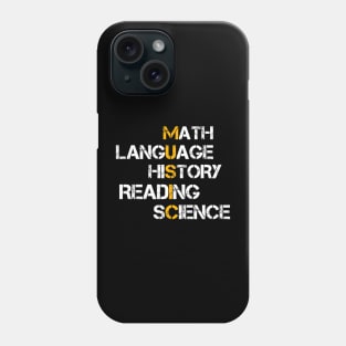 Music - Math, Language, History, Reading, Science Phone Case