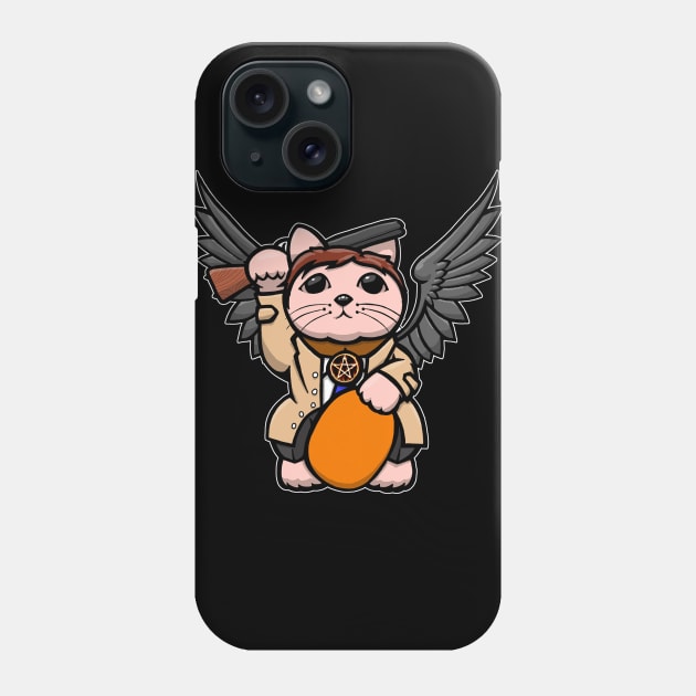 supernatural lucky cat Phone Case by yayzus