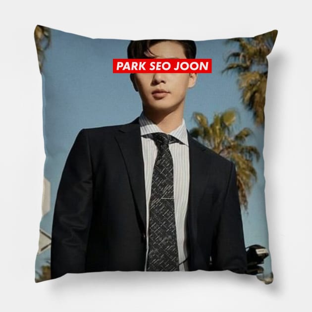 Park Seo Joon Design Merch Pillow by Bogoshipo