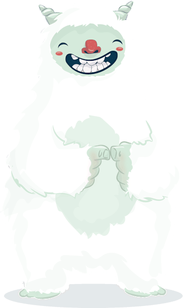 Cute Yeti Monster Kids T-Shirt by monicasan